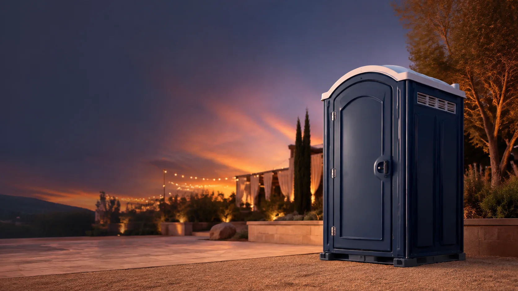 Portable restroom shown for rental planning in Elko, NV